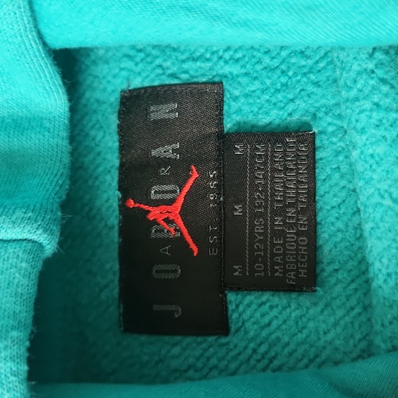 Jordan teal pullover sweatshirt size M - Picture 2 of 2